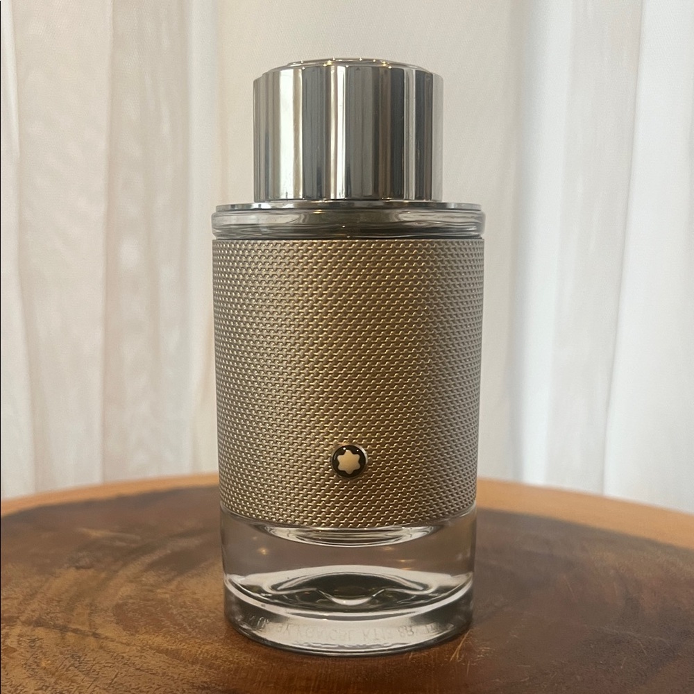 Silver and Clear Montblanc Cologne Bottle